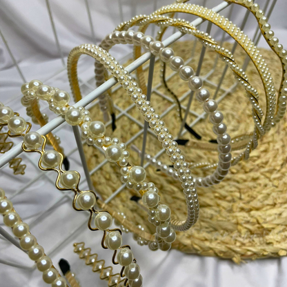 4 pcs Imitation Pearl Headbands