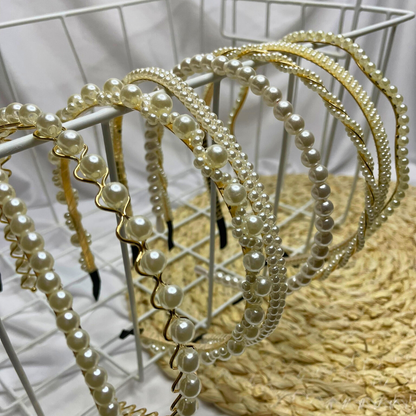 4 pcs Imitation Pearl Headbands