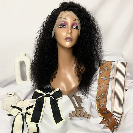 Curly full frontal 22 inch wig mothers day set