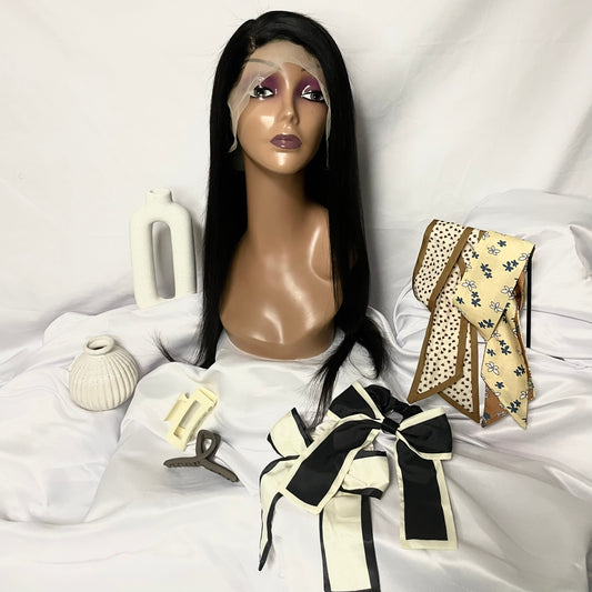 Super double drawn 22 inch full frontal wig mothers day set