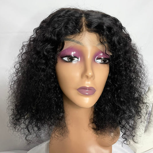 Super double drawn Curly 14 inch wig mothers day set