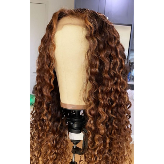 4/27 Deep Wave Jerry Curl Full Frontal Lace Wig