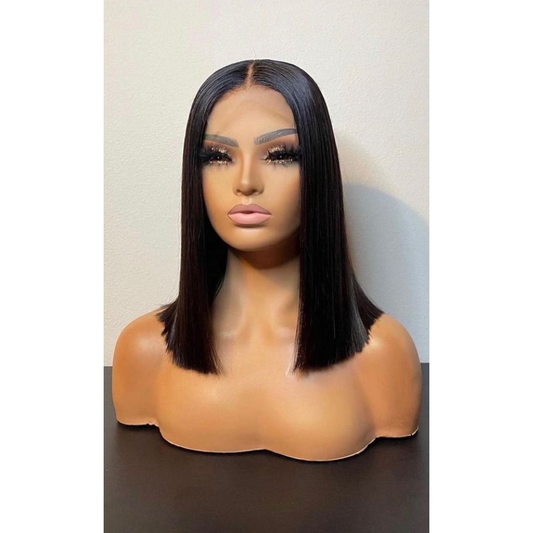 14A Double Drawn Straight Full Frontal Wig Natural Colour
