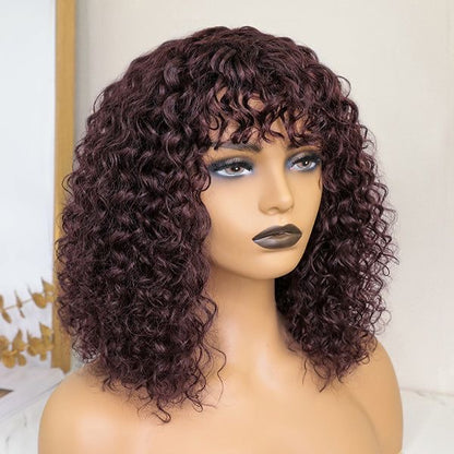 13A Fringe Water Curl Wig Natural Colour