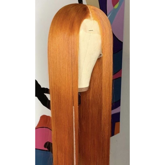 13A Orange Straight Full Frontal Wig